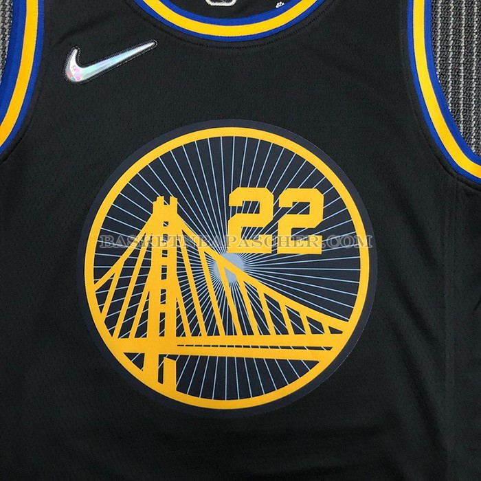 Maillot Golden State Warriors Andrew Wiggins NO 22 Ville 2021-22 Noir